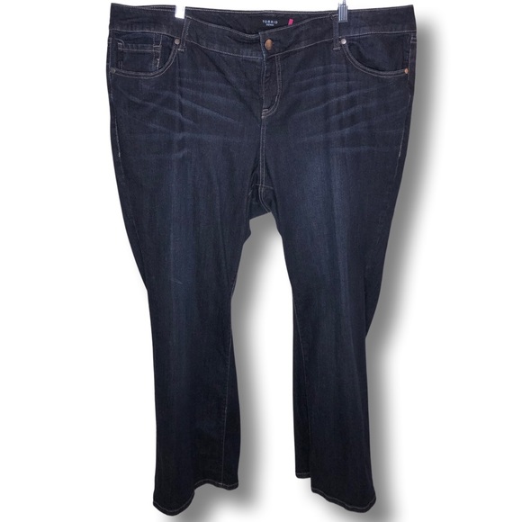 torrid Denim - pre-owned torrid wide leg dark denim jeans